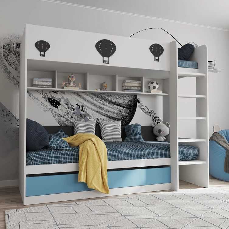 Преимущества двухярусных кроватей в организации пространства детской комнаты